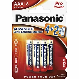 Батарейки Panasonic AAA / LR03 PRO POWER 4+2шт 1.5 V