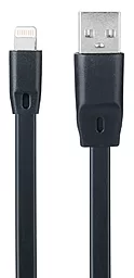 Кабель Optima Flat Speed SB-A - Lightning 12w 2.4a 1м cable Black (C-015) - фото Кабель Optima Flat Speed SB-A - Lightning 12w 2.4a 1м cable Black (C-015)