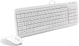 Комплект (клавиатура+мышка) A4Tech USB (F1512) White - миниатюра 2