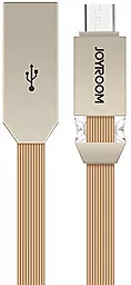 USB Кабель Joyroom Crystal LED micro USB Cable Gold (S-M337)