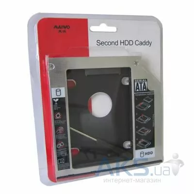 Карман-переходник HDD/SSD 2.5'' для ноутбука ODD SATA Maiwo NSTOR-9 мм - фото 5