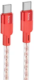 Кабель USB PD Hoco X99 Crystal Junction 60w 3a 1.2m USB Type-C - Type-C cable red