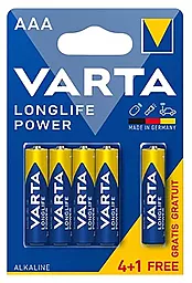 Батарейки Varta AAA (LR3 ) LongLife Power 5шт (4903121415)