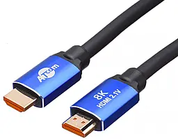 Відеокабель HDMI v2.1 8k 60hz 1m blue (88801) Atcom - фото Відеокабель HDMI v2.1 8k 60hz 1m blue (88801) Atcom
