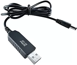 Кабель USB Dynamode USB-A - DC 5.5 х 2.1mm с преобразователем 5V → 12V Black (DM-USB-DC-5.5x2.1-12V) - миниатюра 2