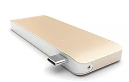 Кардридер Satechi USB-C/Card Reader/USB 3.0x2 Gold (ST-TCUPG) - миниатюра 2