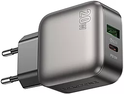 Сетевое зарядное устройство Borofone BAS54A 20w PD/QC USB-C/USB-A ports fast charger black