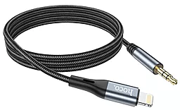 Аудіо кабель Hoco DUP03 Aux mini Jack 3.5 mm - Lightning M/M Cable 1 м black - мініатюра 3
