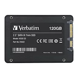 SSD Накопитель Verbatim Vi500 S3 120 GB (70022) Black - миниатюра 4