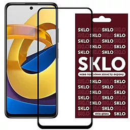 Захисне скло SKLO 3D (full glue) для Xiaomi Poco M4 Pro 5G Чорний