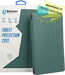 Чехол для планшета BeCover Tri Fold Soft TPU Siliconee для Apple iPad Air 13" M2 2024, M3 2025 Dark Green (711470) - фото Чехол для планшета BeCover Tri Fold Soft TPU Siliconee для Apple iPad Air 13" M2 2024, M3 2025 Dark Green (711470)