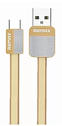 Кабель Remax Platinum USB-A - micro USB 12w 2.4a 1м cable Gold (RC-044m) - фото Кабель Remax Platinum USB-A - micro USB 12w 2.4a 1м cable Gold (RC-044m)