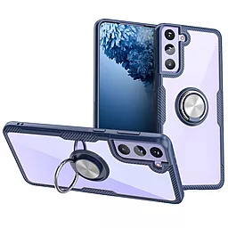 Чехол Epik Deen CrystalRing for Magnet (opp) для Samsung Galaxy S21 FE Бесцветный / Темно-синий