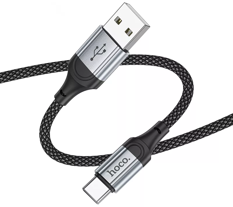 Кабель Hoco X102 Fresh USB-A - Type-C 15w 3a 1м cable Black - фото 3