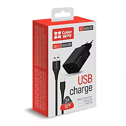 Мережевий зарядний пристрій ColorWay 2A + micro USB Cable Black (CW-CHS012CM-BK) - мініатюра 5
