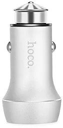 Автомобильное зарядное устройство Hoco Z7 2.4a 2xUSB-A ports car charger silver