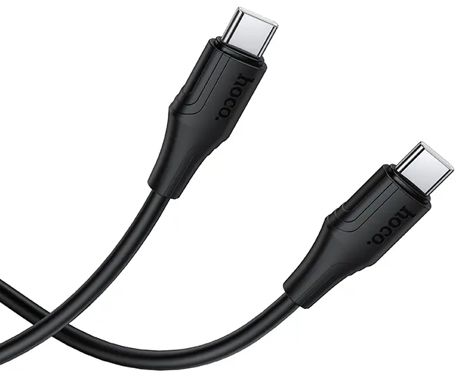 Кабель Hoco X124 USB Type-C - Type-C 60w 3a 1м PD cable Black - фото 3