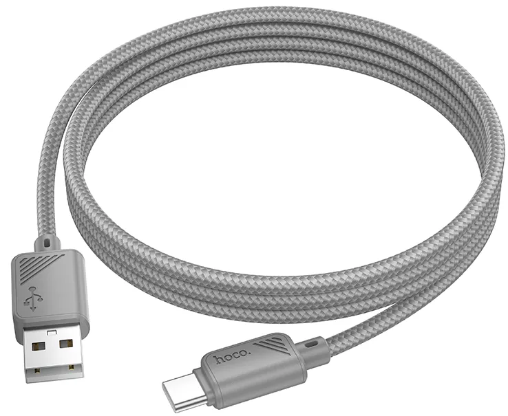 Кабель Hoco X113 USB-A - Type-C 15w 3a 1м cable Gray - фото 2