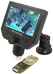 Микроскоп цифровой с монитором 4.3" G600 с фокусом 20-120мм и записью видео и фото - миниатюра 2