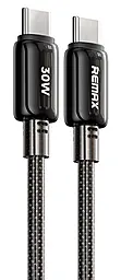 Кабель Remax RC-C036 Icy Series USB Type-C - Type-C 30w 2a 1.2м PD cable Black - фото Кабель Remax RC-C036 Icy Series USB Type-C - Type-C 30w 2a 1.2м PD cable Black