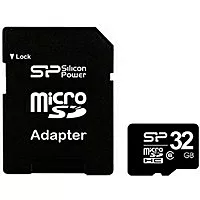 Карта памяти Silicon Power microSDHC 32GB Class 6 + SD-адаптер (SP032GBSTH006V10-SP)