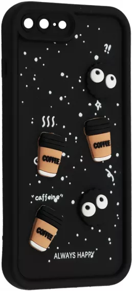 Чохол Pretty Things Case для Apple iPhone 7 Plus, 8 Plus Black / Always Happy - фото 1