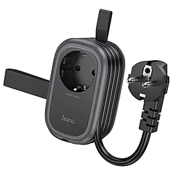 Мережевий фільтр (подовжувач) Hoco NS7 4000w 16а 1.1м 1 розетка PD/QC3.0 2xUSB-A/USB-C порти чорний