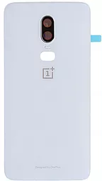 Задняя крышка корпуса OnePlus 6 (A6000 / A6003) со стеклом камеры Silk White - фото Задняя крышка корпуса OnePlus 6 (A6000 / A6003) со стеклом камеры Silk White