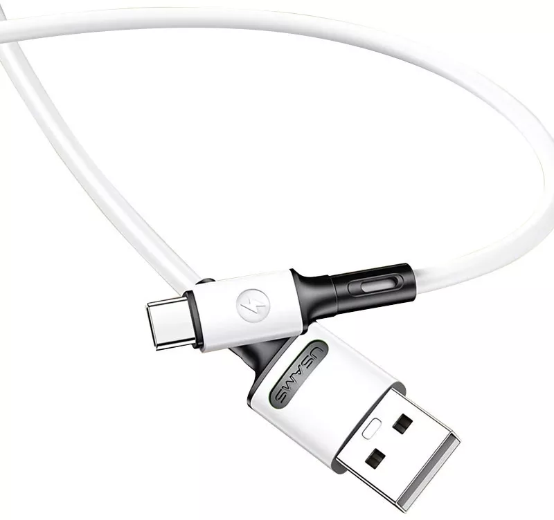 Кабель Usams U52 Remarkable USB-A - Type-C 10w 1м cable White - фото 2