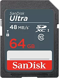 Карта памяти SanDisk SDXC 64GB Ultra Class 10 UHS-I (SDSDUNB-064G-GN3IN)