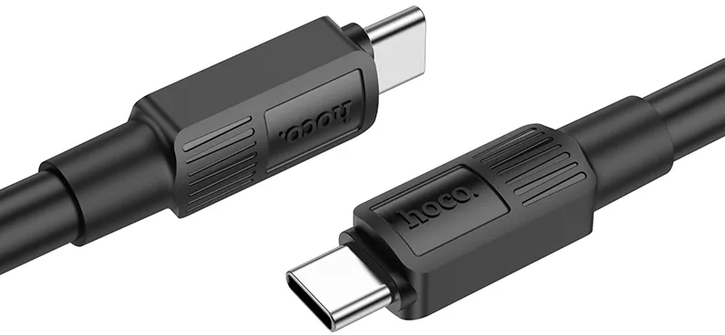 Кабель Hoco X84 USB Type-C - Type-C 60w 3a 1м PD cable Black - фото 2