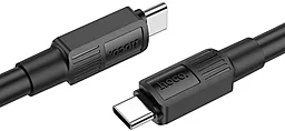 Кабель Hoco X84 USB Type-C - Type-C 60w 3a 1м PD cable Black - мініатюра 2 Кабель Hoco X84 USB Type-C - Type-C 60w 3a 1м PD cable Black - мініатюра 2