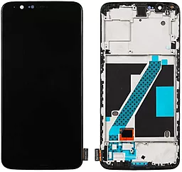 Дисплей OnePlus 5T (A5010) з тачскріном і рамкою, (OLED), Black