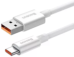 USB Кабель Baseus Superior Series Fast Charging Moon 100w 6a 0.25m USB Type-C cable white (P10320102214-00)