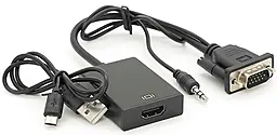 Відео конвертер HDMI - VGA 1080p 60hz 0.1m black (YT-HDMI(M) / VGA(F)+AUX-BB) EasyLife - фото Відео конвертер HDMI - VGA 1080p 60hz 0.1m black (YT-HDMI(M) / VGA(F)+AUX-BB) EasyLife