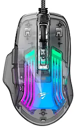 Компьютерная мышка Havit HV-MS1011SE USB Transparent Black - фото Компьютерная мышка Havit HV-MS1011SE USB Transparent Black