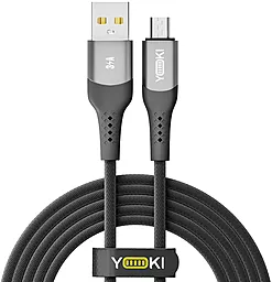 Кабель Yoki YK-SO15 SOLID USB-A - micro USB 15w 3a 2м cable Black - фото Кабель Yoki YK-SO15 SOLID USB-A - micro USB 15w 3a 2м cable Black