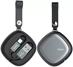 Кабель Hoco U33 Retractable Cord Reel USB-A - micro USB 12w 2.4a 0.29м cable Black - фото Кабель Hoco U33 Retractable Cord Reel USB-A - micro USB 12w 2.4a 0.29м cable Black
