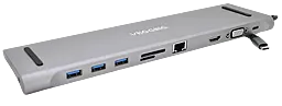 USB Type-C хаб Veggieg 10-in-1 silver - фото USB Type-C хаб Veggieg 10-in-1 silver
