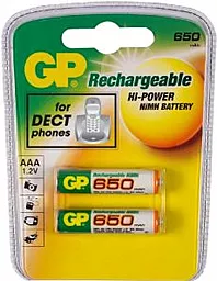 Аккумулятор GP AAA (R03) 650mAh NiMH 1шт - фото Аккумулятор GP AAA (R03) 650mAh NiMH 1шт