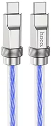 Кабель USB PD Hoco U113 Solid Silicone 100W USB Type-C - Type-C Cable Blue