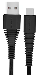 Кабель Momax Tough Link USB-A - Type-C 12w 2.4a 1.2м cable Black (DTA5D) - фото Кабель Momax Tough Link USB-A - Type-C 12w 2.4a 1.2м cable Black (DTA5D)