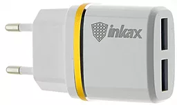 Мережевий зарядний пристрій Inkax 2 USB 2.1A White (CD-11) - мініатюра 3