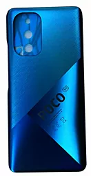 Задняя крышка корпуса Xiaomi Poco F3 / Redmi K40 с логотипом "Poco" Deep Ocean Blue