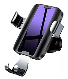 Тримач Joyroom ZS182 Metal+Glass Gravity Wireles Carger Black - фото Тримач Joyroom ZS182 Metal+Glass Gravity Wireles Carger Black