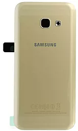 Задняя крышка корпуса Samsung Galaxy A3 (2017) A320 со стеклом камеры Original Gold Sand - фото Задняя крышка корпуса Samsung Galaxy A3 (2017) A320 со стеклом камеры Original Gold Sand