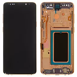 Дисплей Samsung Galaxy S9 Plus G965 з тачскріном і рамкою, сервісний оригінал, Gold