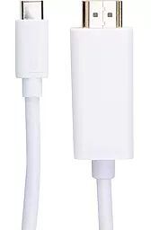 Видеокабель PowerPlant USB Type-C - HDMI v1.4 4k 30hz 1.8m white (CA910878)