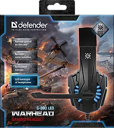 Наушники Defender Warhead G-390 Black/Blue (64039) - миниатюра 7