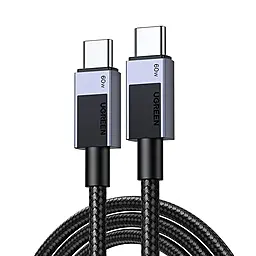 Кабель Ugreen L524 USB Type-C - Type-C 60w 3a 2м PD cable Space Gray (55775) - фото Кабель Ugreen L524 USB Type-C - Type-C 60w 3a 2м PD cable Space Gray (55775)